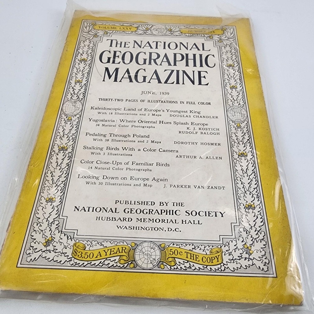 National Geographic Magazine June 1939 No Insert